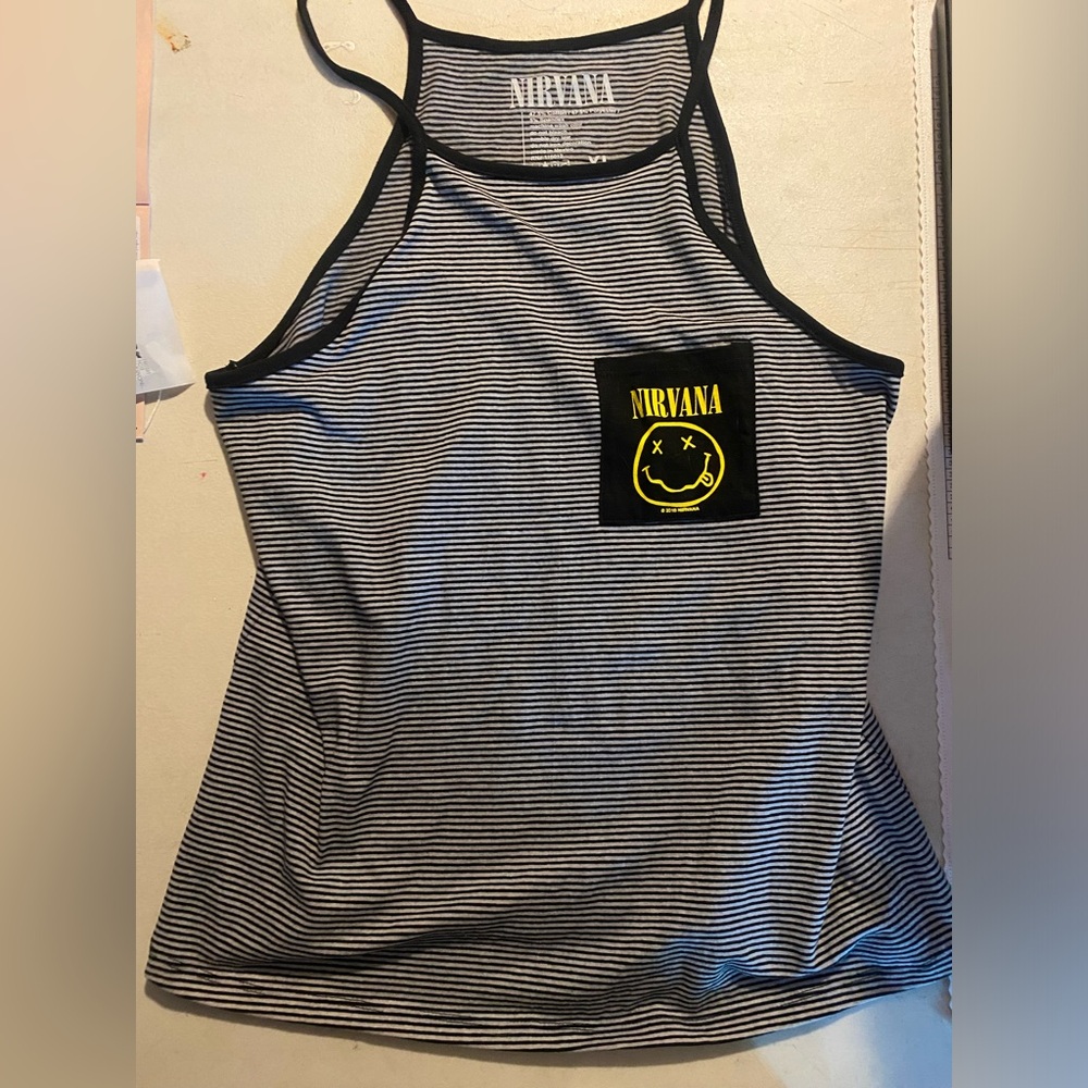striped Nirvana tank top